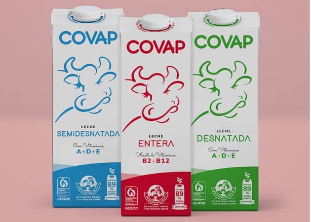 Botellas de leche covap